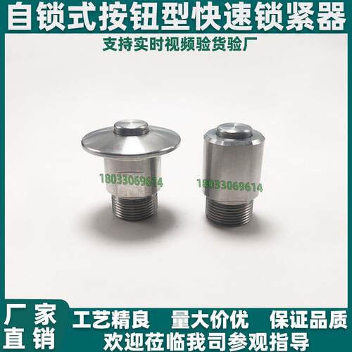 自锁式按钮型快速锁紧器QCOW/QCOWS 0616-10不锈钢夹持器BLL43/44 - 图1