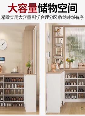 入户转角玄关柜鞋柜一体隔断柜屏风柜门厅客厅拐角储物柜定 制W25