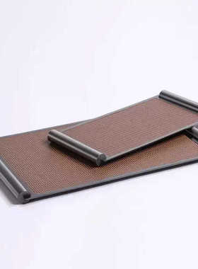 现代简约创意金属皮质方形托盘样板间售楼处客厅餐厅茶几收纳摆件