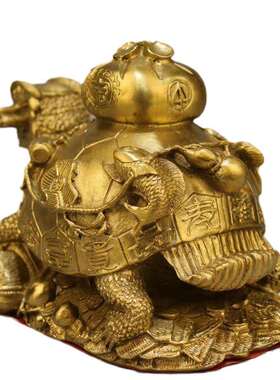龙龟摆件全铜八宝龙龟家用办公室桌面小号装饰品带宝龙头龟长寿龟