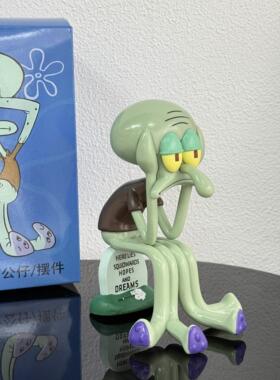 慧谷湖 章鱼哥桌面摆件办公室装饰品工位稳定情绪神器可爱卡通创