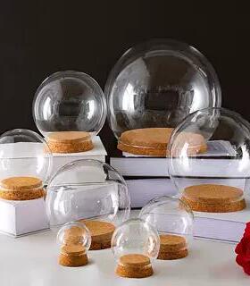 软木塞玻璃盖DIY干花保存手工粘土娃娃石膏手模盲盒展示防尘饰品