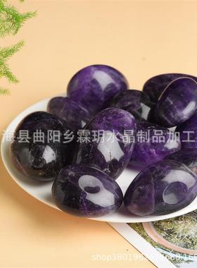 抛光磨石滚石粉水晶紫晶红碧玉青金黑曜黄水晶天河虎眼蓝纹白水晶