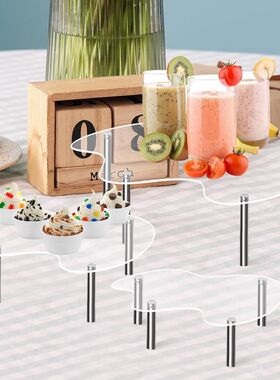 新款直销BT102跨境透明亚克力纸杯蛋糕架多层手办展示架婚庆生日