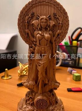 希腊女神赫卡特雕像异教神祭坛树脂工艺品家居装饰摆件雕像