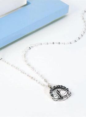 经典系列帕恰狗帕恰圆牌label银色项链ins时尚百搭送女友闺蜜款