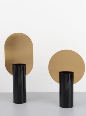 中式金属金色铁艺花插样板房售楼部卧室书房客厅餐厅桌面玄关摆件