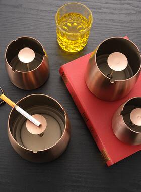 源头厂家不锈钢带盖烟灰缸 个性广告烟具网吧家用酒店烟灰缸创意