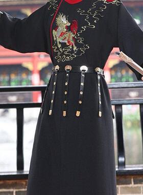 唐制革带成人腰带汉服配饰品飞鱼服皮带圆领袍锦衣卫蹀躞带百搭