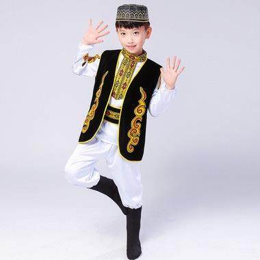 正品新娃服哈族哈舞蹈服装维铃铛少女演出叫我小娜扎儿童新疆吾尔 - 图1