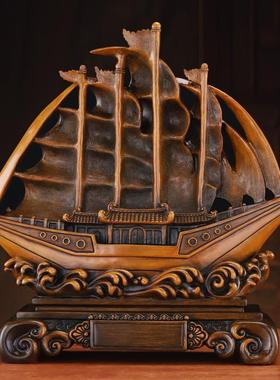 开 业礼物高档一帆风顺帆船摆件办公室开 业送礼品贺礼乔迁开 业