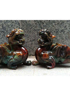 钰程本命年玉器 22CM岫玉貔貅摆乔迁新居开业礼品