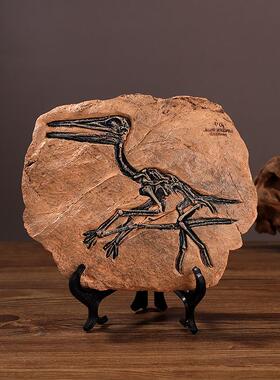仿真恐龙化石摆件办公室家居书房橱窗展柜装饰霸王龙树脂装饰摆件