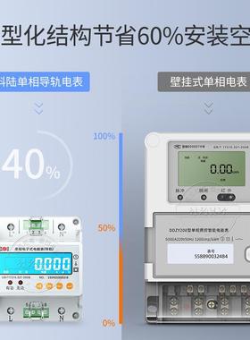 深圳科陆DDSD720-L单相智能导轨式电表1级5(65)A嵌入式电表220V