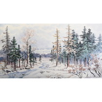 North Korean national painting auction wide 1 7 m Luo Runun first-class artist < Winter in the North > Jinembroidery Mountain we41