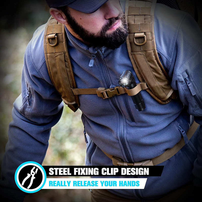 Foreign trade hot-selling 500LM strong light flash camping adventure flashlight USB direct charging multi-function emergency lighting