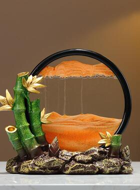 新中式节节高升流沙画摆件客厅玄关酒柜竹子招财装饰乔迁新居礼品