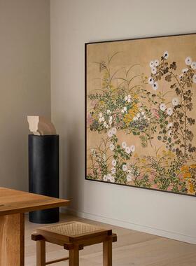 古典覆古浮世绘诧寂风国潮花鸟装饰画 画新中式民宿客饭厅沙发墙