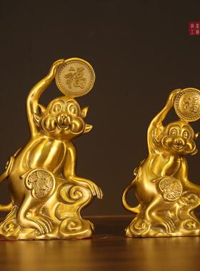 福猴摆件属猴吉祥物十二生肖猴家居摆设电视柜福猴工艺品装饰