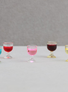 红酒杯鸡尾酒娃娃家具装饰摆件