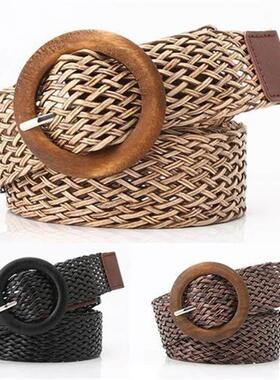 Belts For Women Vintage Boho Braided Waist Belt Black Coffee