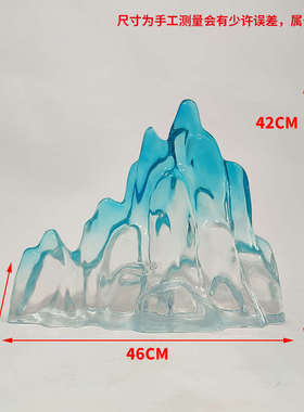 创意透明树脂雕塑假山摆件现代酒店客厅办公室桌面家居玄关装饰品