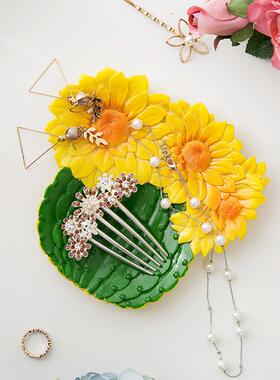 茶几装饰摆件北欧INS仙人掌装饰品摆件茶几糖果干果碟门口鞋柜钥