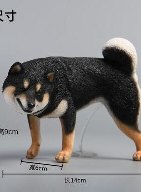 JXK柴犬模型沙雕搞怪创意柴犬拉屎模型树脂车摆件 家居桌面装饰品