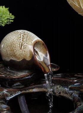 四季流水卧室办公室茶楼摆饰送礼 加湿匠心工艺 古典