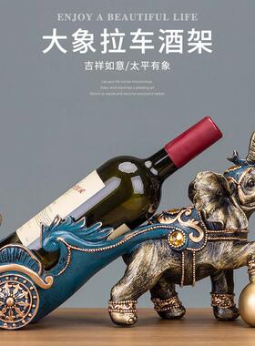 创意酒柜装饰品红酒架摆件轻奢高档欧式北欧现代简约葡萄酒瓶架子