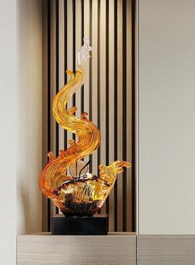 现代风生水起抽象艺术雕塑电视柜摆件客厅玄关酒柜装饰品高端大气