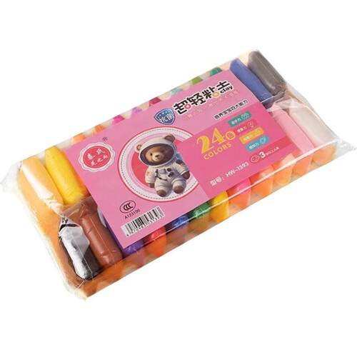 幼儿园橡皮泥超轻粘土24色36色儿童安全手工制作diy太空彩泥玩具 - 图3