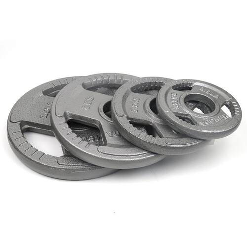 纯铁烤漆哑铃片杠铃片大孔5cm奥杆配件盘家用健身器材增重5/10kg - 图1