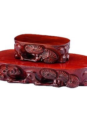 实木奇石底座可挖槽泰山石头玉器摆件花瓶盆佛像茶壶根雕底座托架