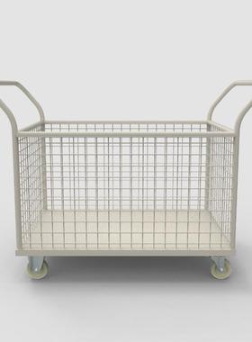 现货物流车周转车移动静音仓库物流推车仓库快递一体式手推车