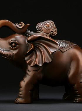 上山若水铜大象饰品大对招财进宝大象客厅饰品饰品工艺礼品0454