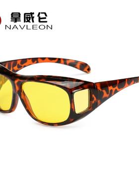 大框防风骑行防尘开车全包围男女护目太阳镜偏光夜视镜片