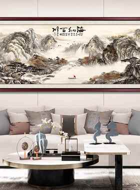 定做江山画如此多娇山水客厅挂沙公发背景墙饰画新画装式中办室靠