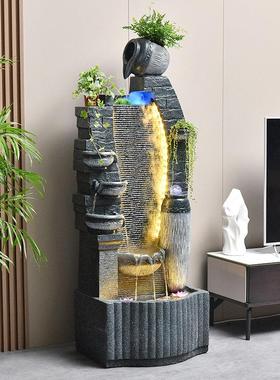欧式流水摆件客厅轻奢景观循环水幕墙假山风水轮生财装饰落地喷泉