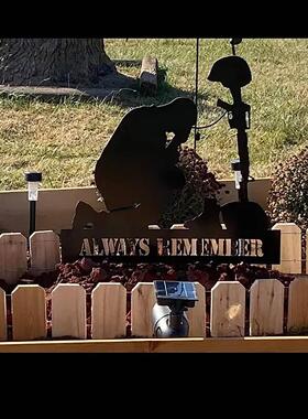 铁艺阵亡士兵纪念金属地插户外庭院装饰