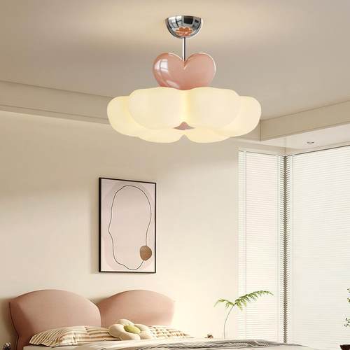 全光谱新款卧室吊灯法式奶油风书房吸顶灯高级感创意皇冠公主房灯 - 图0