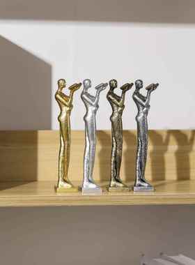 新款欧美简约读书人家居树脂工艺品摆件办公室桌面书架艺术装饰品