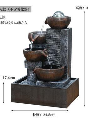 高档风车水摆件风循环水客流厅小喷泉水球办公室八方来财开业风型