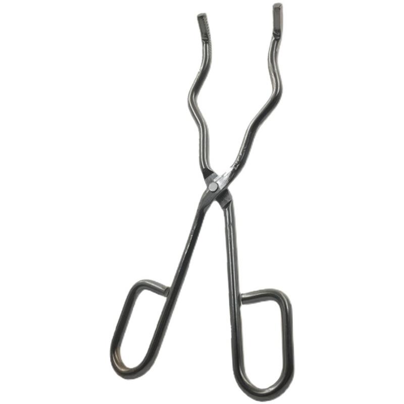 需定制坩埚钳镀铬坩埚夹子灰皿夹子20cm25cm30cm克罗米坩埚夹马弗 - 图3