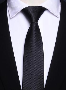 男士韩版窄版男女领带英伦细小黑色学结婚休闲拉炼炼懒人潮1025r