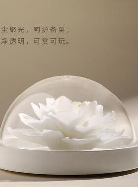 毕业送女生生日礼物 高档冰种玉瓷手工香薰摆件陶瓷茶花扩香器