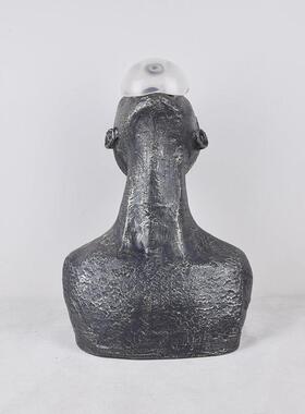 现代轻奢人像雕塑树脂抽象艺术摆件酒店客厅玄关北欧家居软装饰品