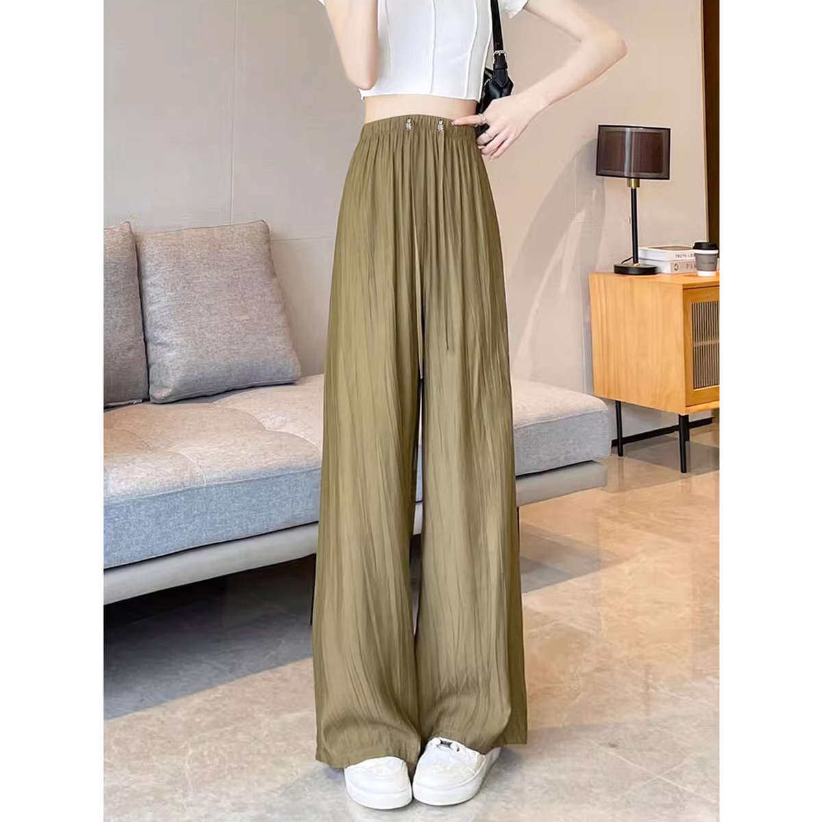 无托腹布孕妇山本裤夏季薄款肌理褶皱阔腿裤外穿休闲直筒拖地长裤,淘宝优惠券,粉丝福利购,淘宝优惠卷