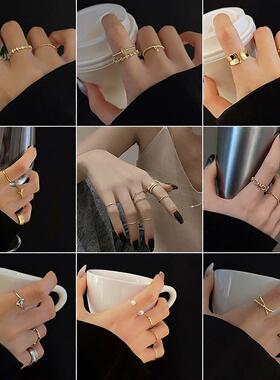 ins套装戒指复古小众个性指环