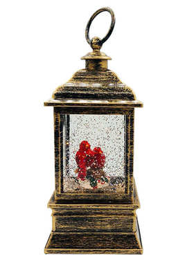 欧式方树脂风灯金摆件鸟圣诞红双风复古小四工艺品桌面创意刷灯黑